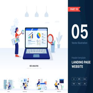 网站UI设计矢量概念插画素材[v19] [Part 19] Website illustrations set