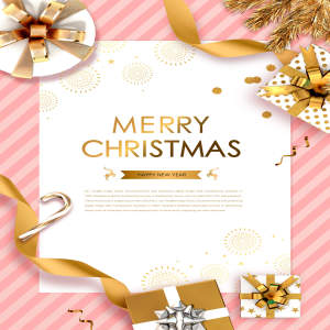 新年圣诞节日活动邀请海报/传单设计模板