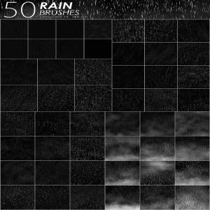 50款逼真雨天效果的PS笔刷 50 Rain Photoshop Brushes [abr]插图2