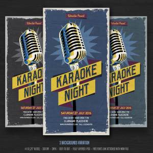 量贩KTV营销活动宣传模板 Karaoke Night