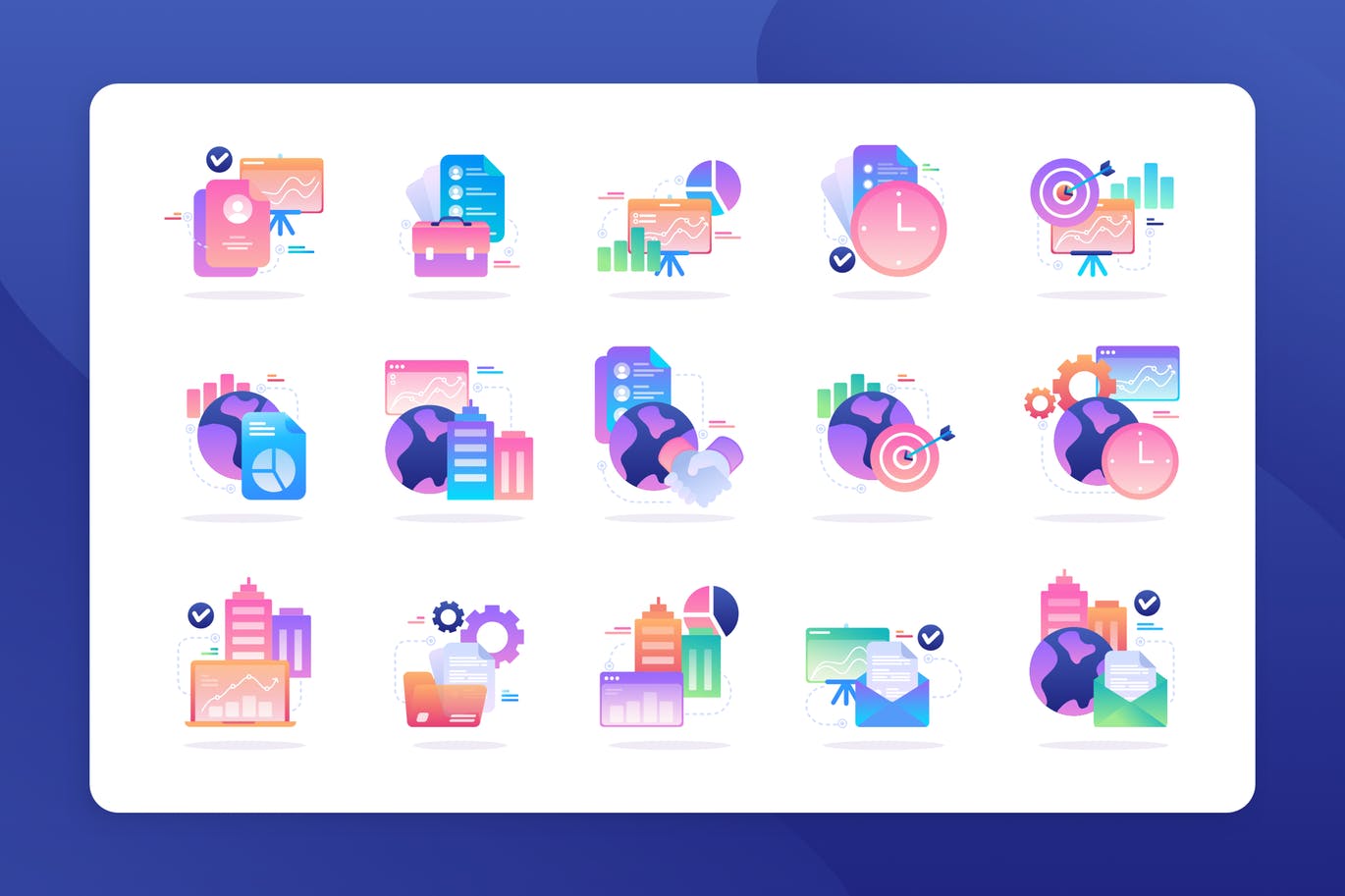 商业主题矢量图标素材 Business – Icon Illustration