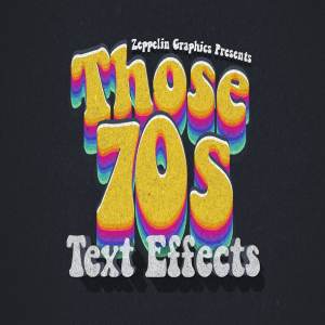 70s年度复古风格文本样式图层 70s Text Effects for Photoshop插图1
