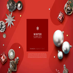 冬季圣诞节促销活动宣传海报模板