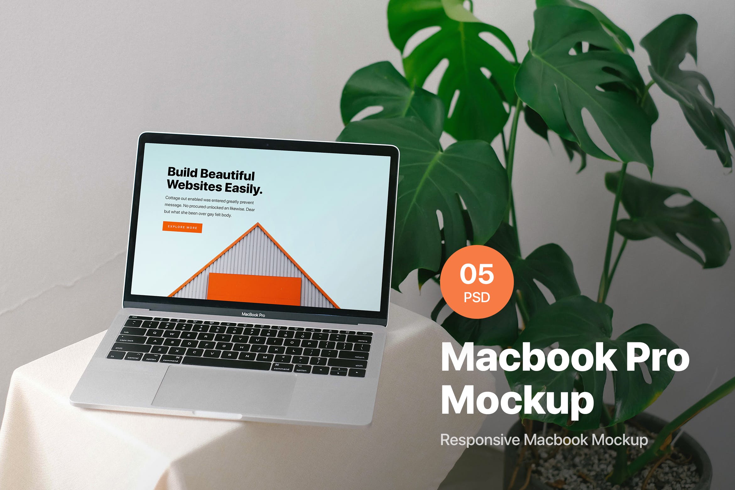 响应式网站设计效果图MacBook Pro电脑样机 Macbook Pro Responsive Mockup