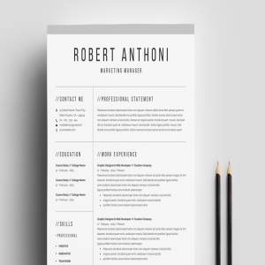 清新简约专业个人简历电子简历模板 Clean Professional Resume Template