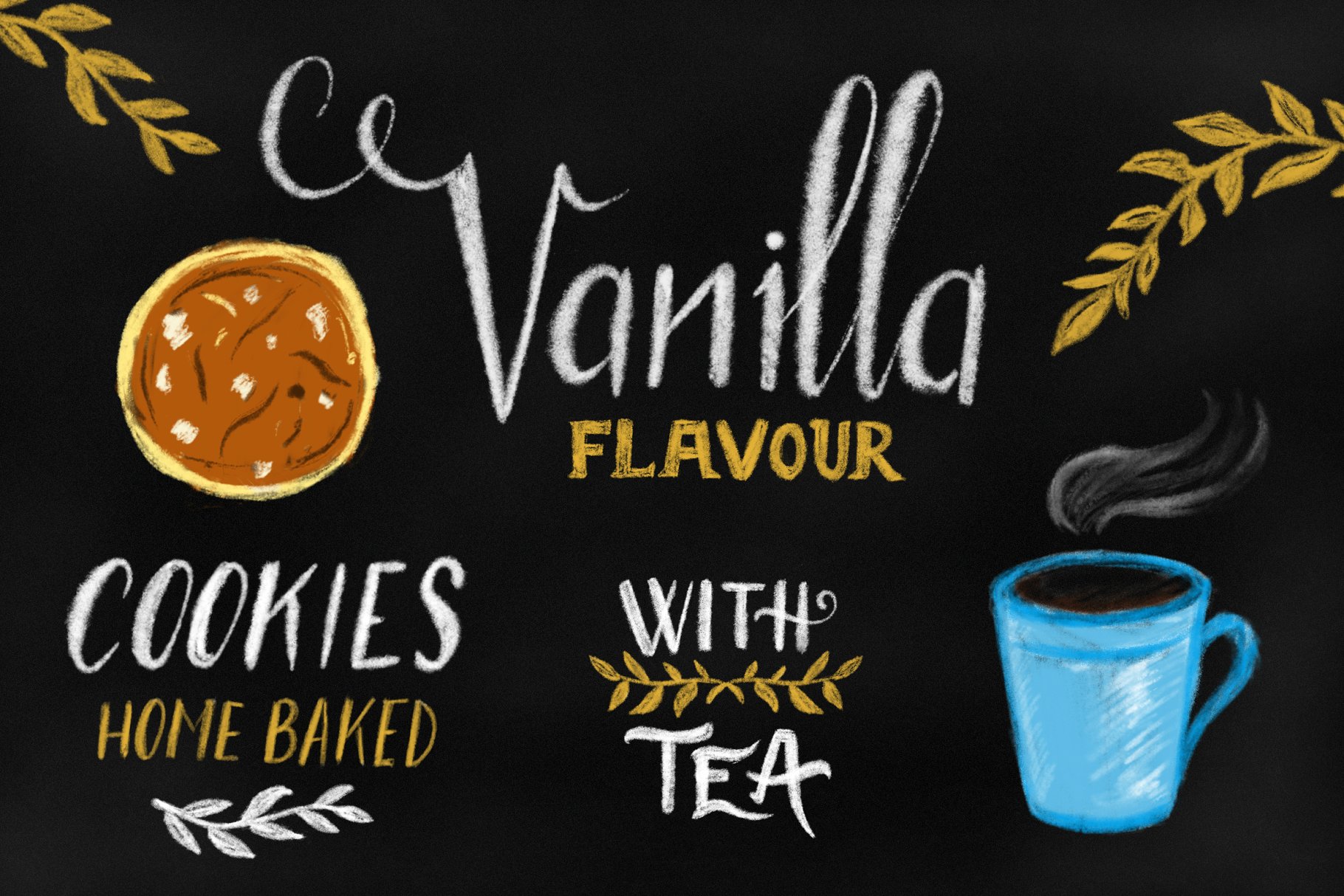 粉笔画黑板画画笔笔刷for Procreate Chalk Letterer Box for Procreate