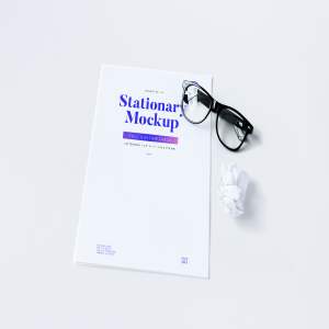 企业信纸信头排版设计印刷效果图样机02 Letterhead Mockup 02