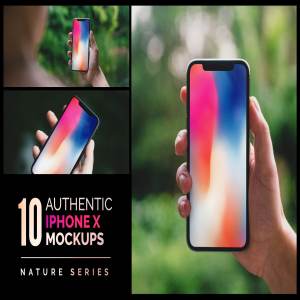 10个逼真手持iPhone X样机模板 10 Authentic iPhone X Mockups