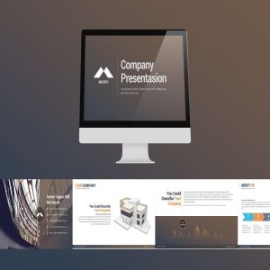 企业和商业宣传Keynote幻灯片模板 Moory Company Keynote Templates