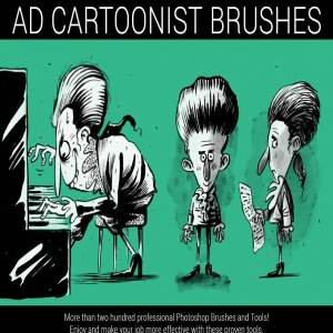 漫画手绘设计必备ps笔刷the Cartoonist Brushes 一流设计网