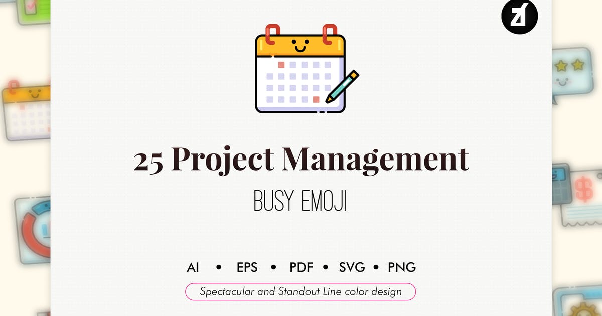 25枚项目管理主题图标素材 25 Project management elements