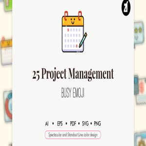 25枚项目管理主题图标素材 25 Project management elements