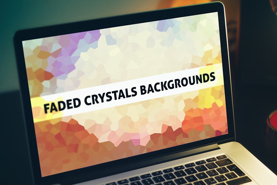 70个褪色抽象晶体背景 70 Faded Crystals Backgrounds