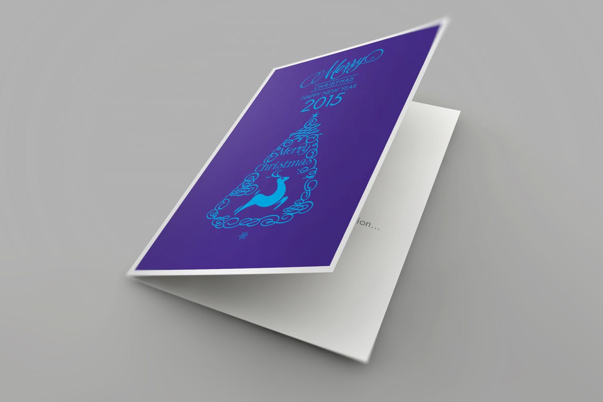 圣诞节贺卡样机模板 Greeting Card Mockups