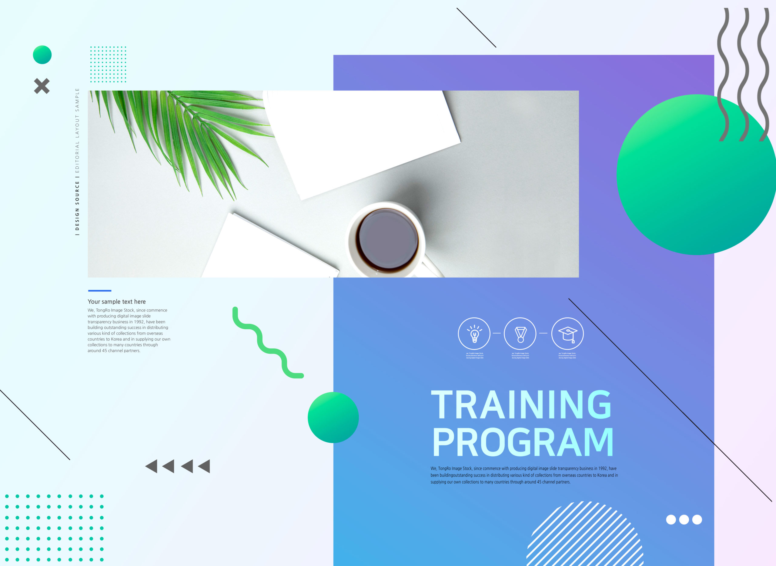 学习培训计划教育网站主页设计模板套装[PSD]