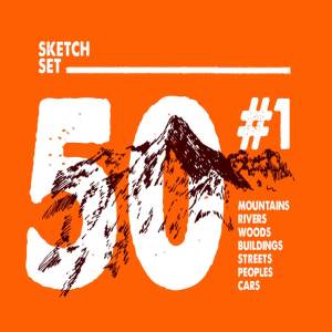 50种素描图案素材合集 50 Sketch Set #1