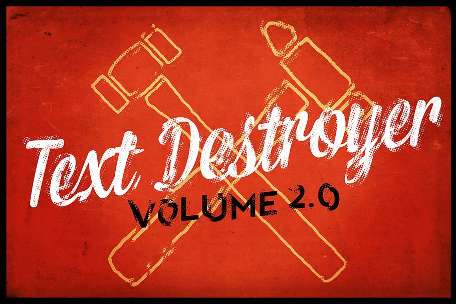 复古印刷做旧效果图层样式 Text Destroyer Vol. 02
