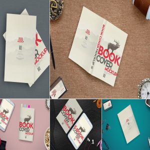 华丽的书籍封面样机模板 Gorgeous Book Cover Mockups