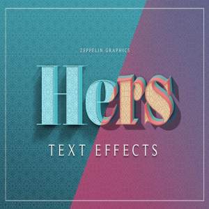 女性柔美色彩3D文本图层样式 Hers 3D Text Effects
