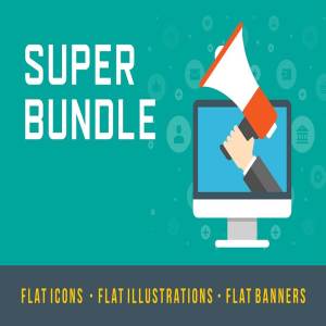互联网项目通用扁平风图标集 Flat design big bundle