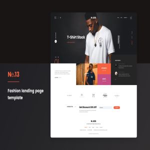 时尚行业网站着陆页设计PSD模板 Ne13 – Fashion landing page template