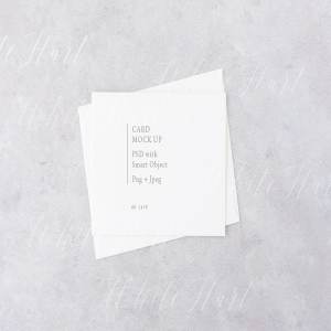 A6规格简约贺卡样机 A6 card mock up – landscape