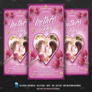 母亲节活动海报设计模板 Mothers Day Flyer
