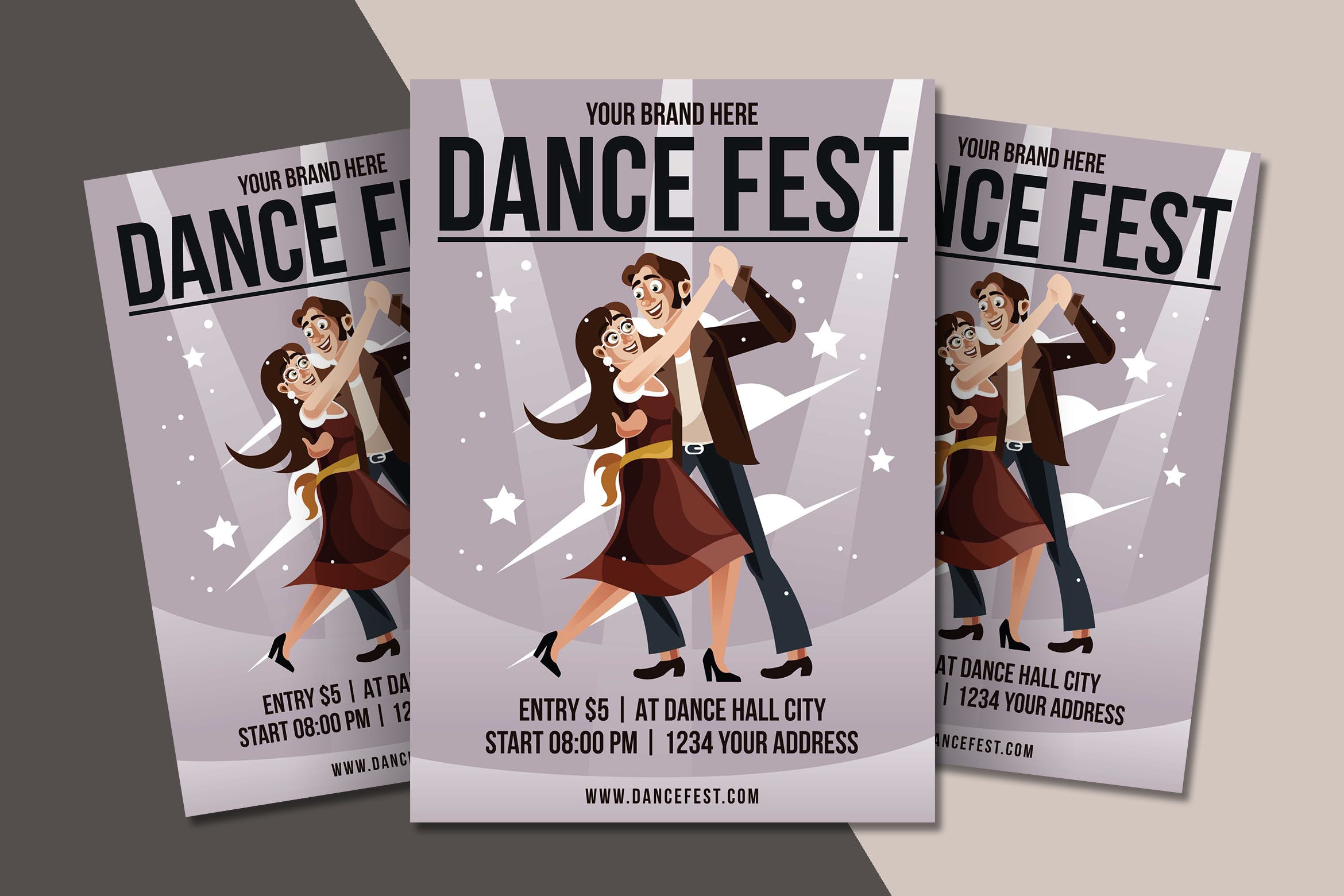 舞蹈节活动宣传/舞蹈培训机构宣传海报传单设计模板 Dance Festival Flyer Template