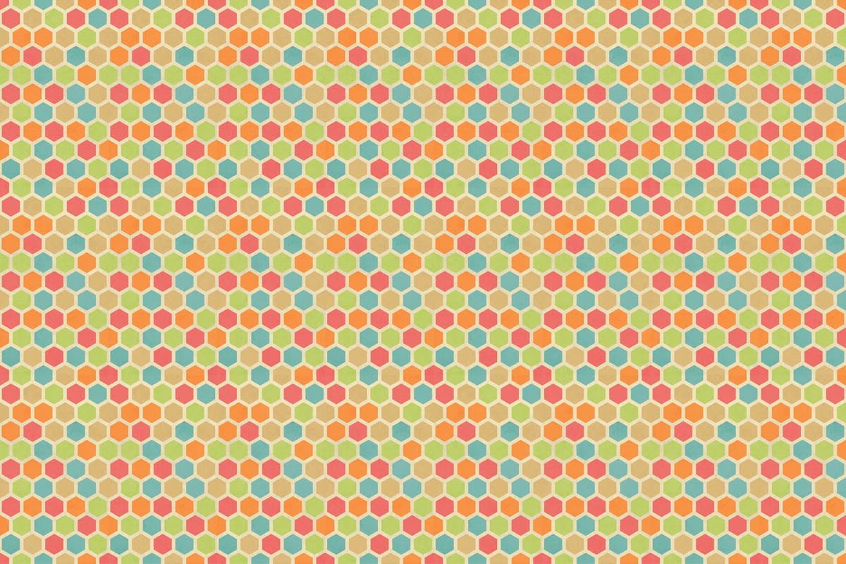 复古六边形背景图案合集 Retro Backgrounds