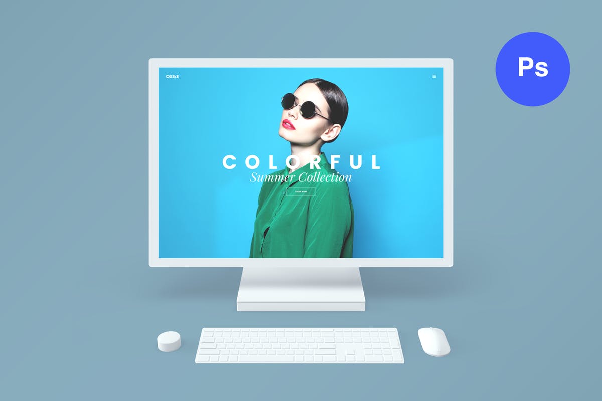 微软一体机Surface Studio样机模板v2 Microsoft Surface Studio Mockups v.2 – Photoshop