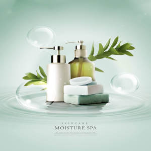 美白补湿护肤品广告海报设计素材[PSD]