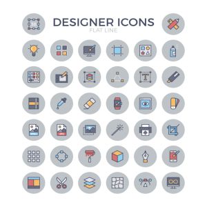 平面软件工具图示图标合集[SVG,PNG,EPS,AI]