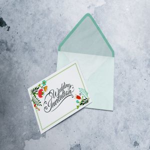 A6明信片/信封/邀请函/传单样机 A6 Postcard & Envelope / Invitation / Flyer MockUp