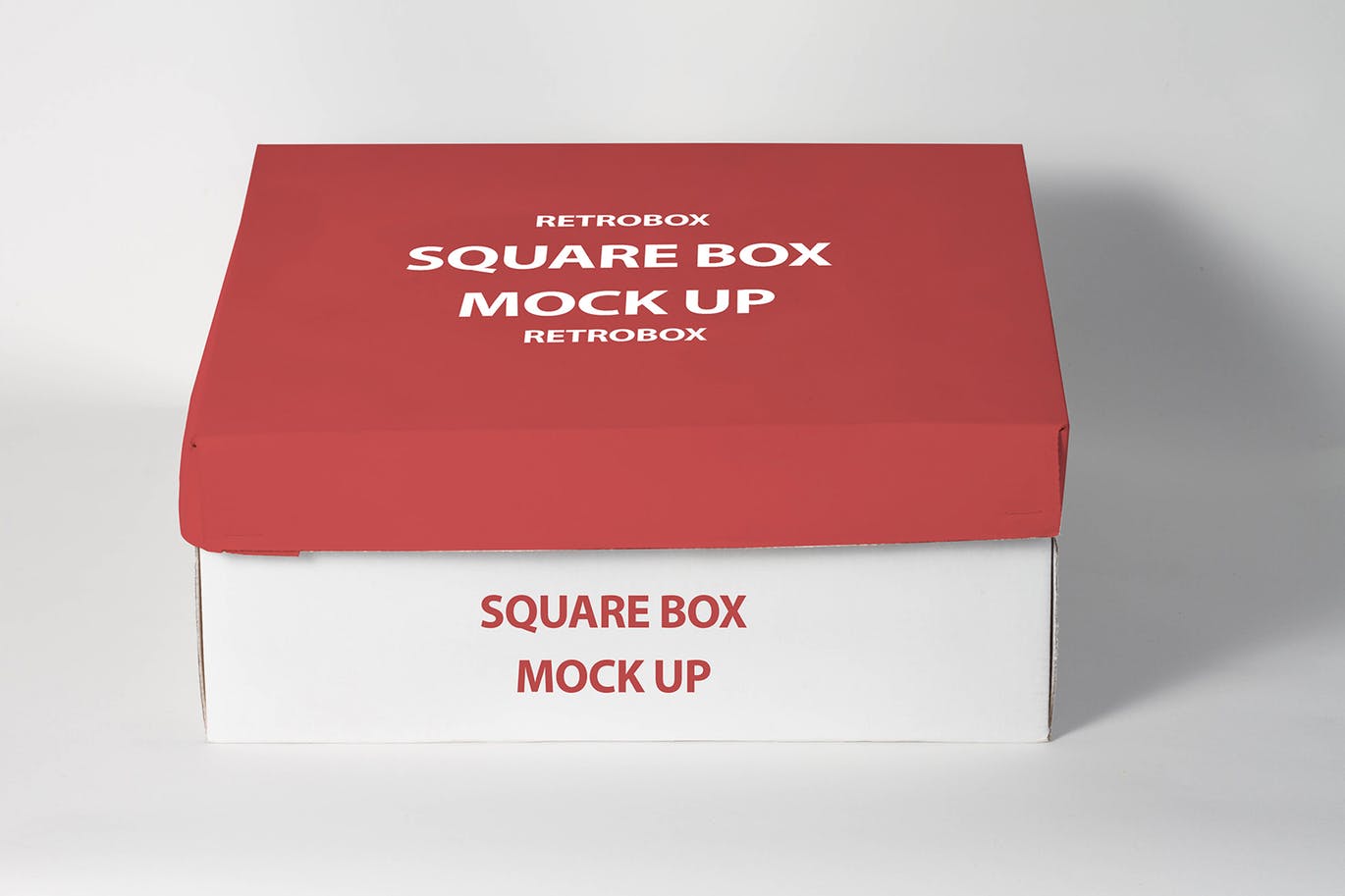 高品质的正方形的包装盒子VI样机展示模型mockups