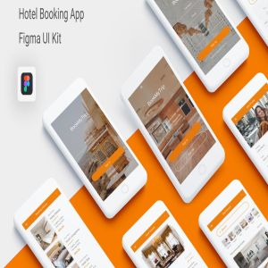 酒店预订APP界面设计Figma模板素材 BookMyTrip – Hotel Booking UI Kit for Figma