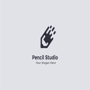 铅笔图形创意Logo设计模板 Pencil Studio Logo Template插图4