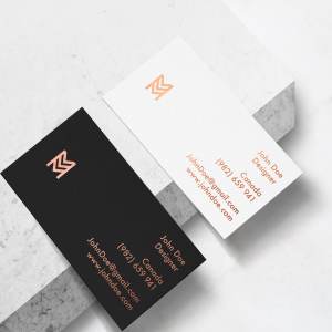 优雅风格企业名片模板样机 Elegant Business Card mockup