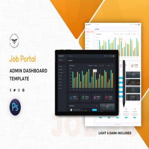 招聘网站管理后台界面设计UI套件 Job Portal Admin Dashboard UI Kit