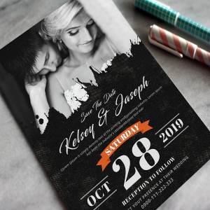 海报风格婚礼邀请函设计套装 Wedding Invitation