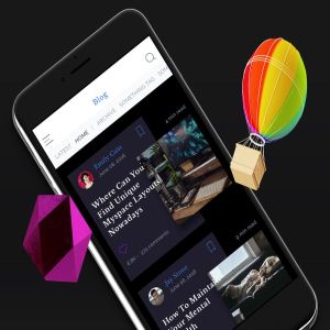 博客类APP应用界面模板 Blog 4 Mobile Ui