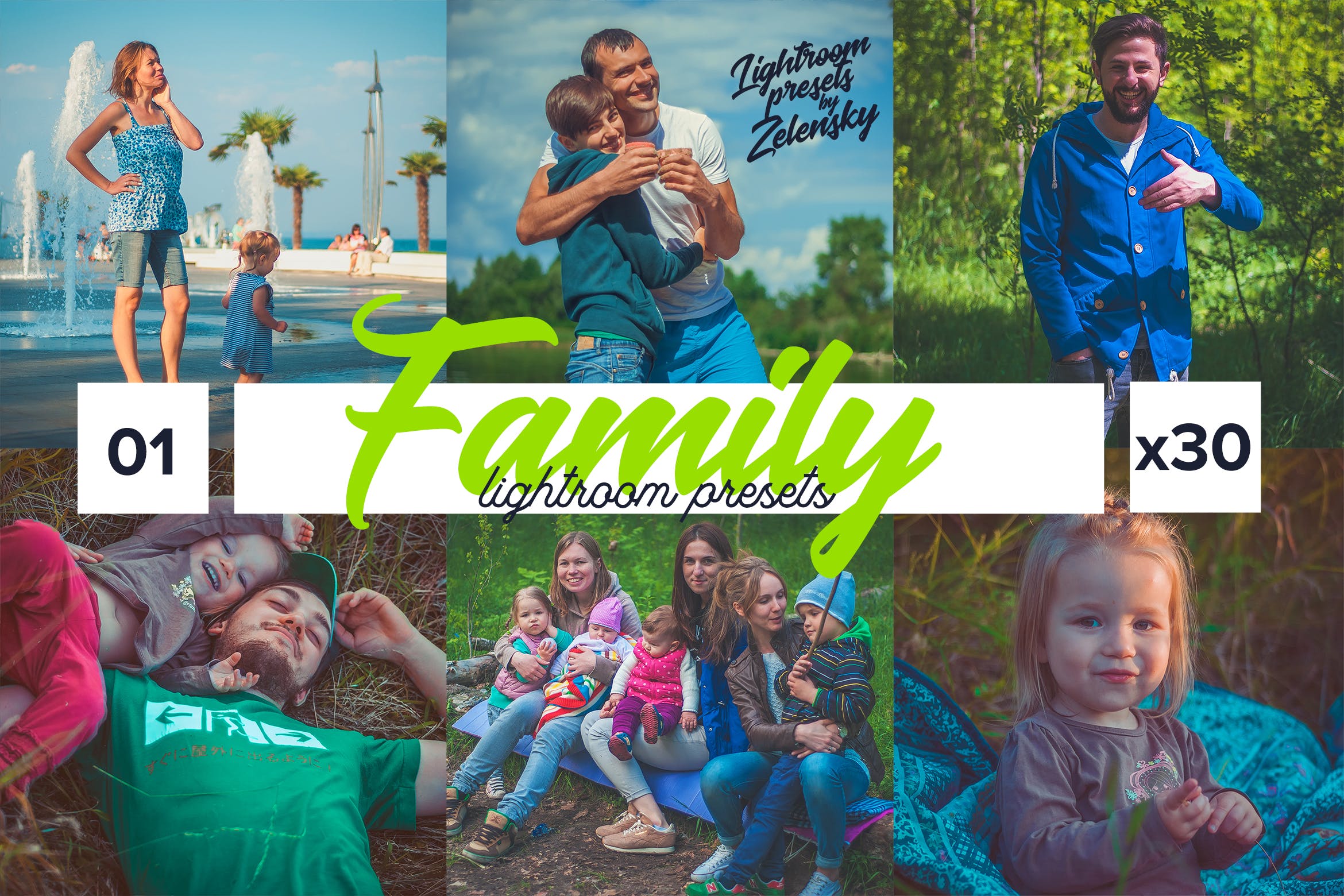 家庭生活照片后期处理调色滤镜LR预设 Family Lightroom Presets by Zelensky
