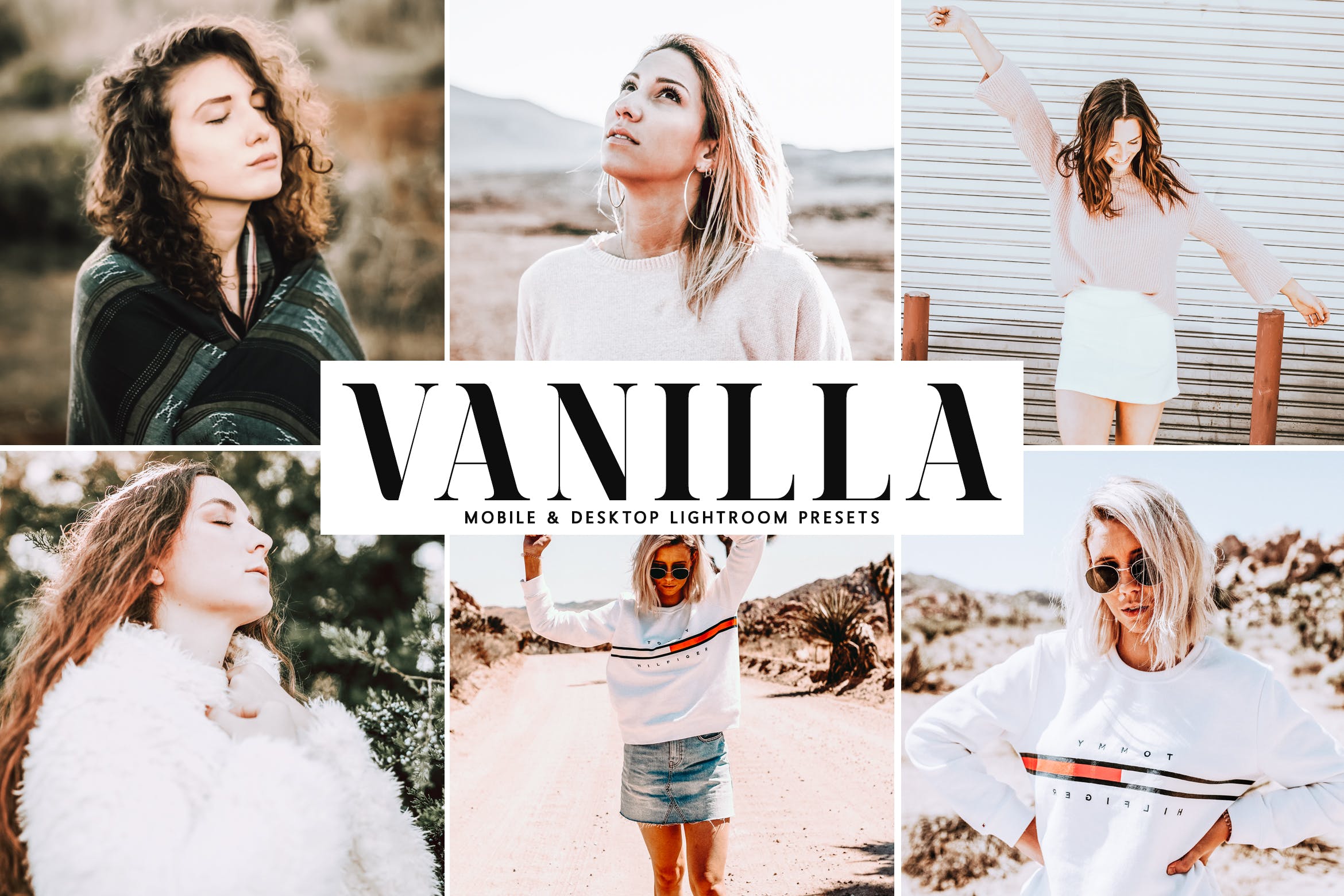 奶油\粉红色柔和色调LR调色预设 Vanilla Mobile & Desktop Lightroom Presets