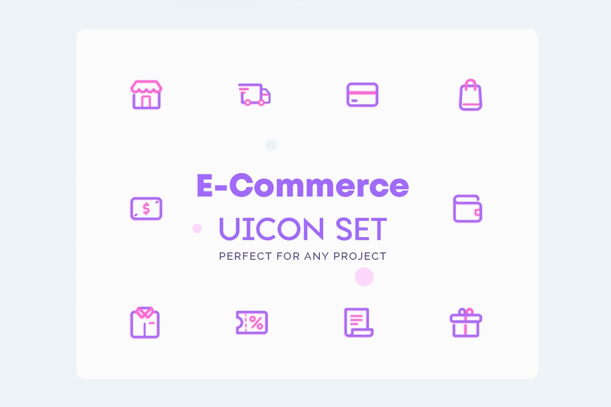 电子商务网站设计图标集 UICON E-Commerce Online Shop Icons