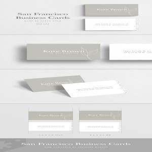 极简主义企业名片设计模板2 San Francisco Business Cards