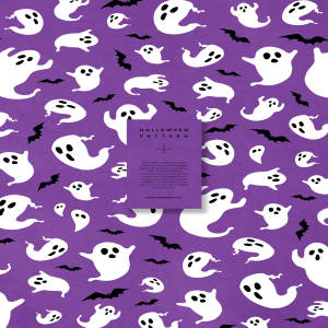 万圣节主题可爱卡通元素背景图案素材