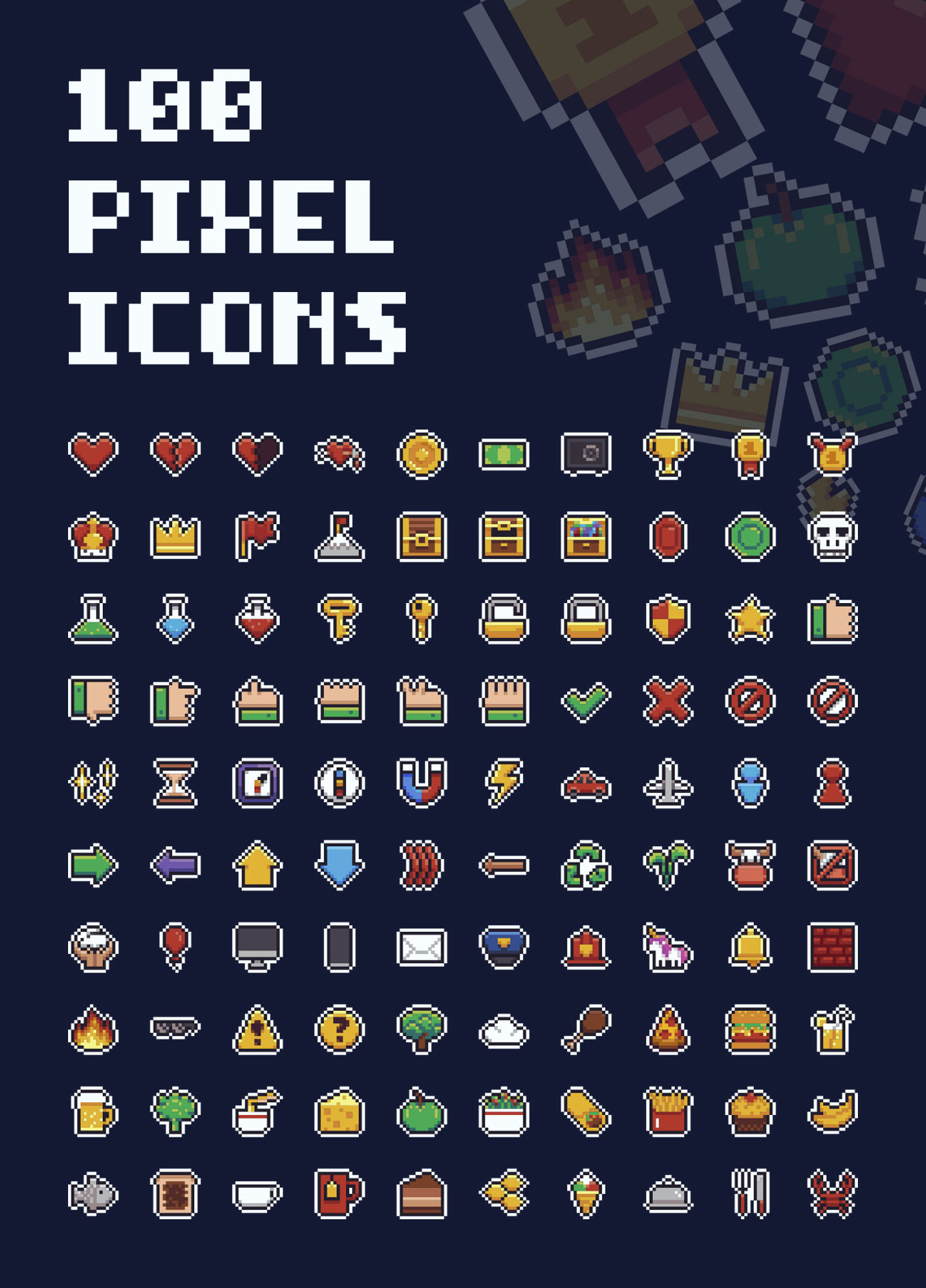 令人充满童年回忆的经典像素图标集 Mario Pixel Icon Collection