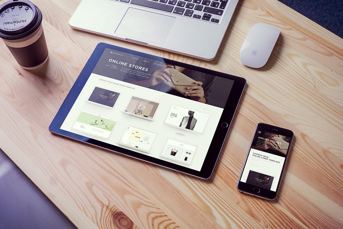 简约风办公桌场景iPad Pro平板电脑样机v2 IPad Pro Mockups V2