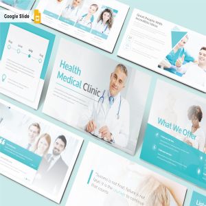 医疗健康主题谷歌幻灯片素材 HEALTH MEDICAL CLINIC – Google Slide Template V255