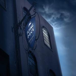 复古风格店招招牌样机 Vintage signboard mock-up