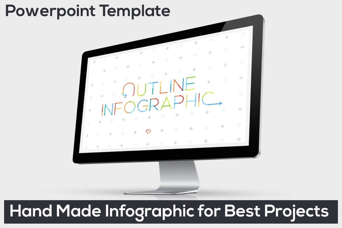 数码手绘线条信息图表类型PPT幻灯片模板 Outline Powerpoint Presentation